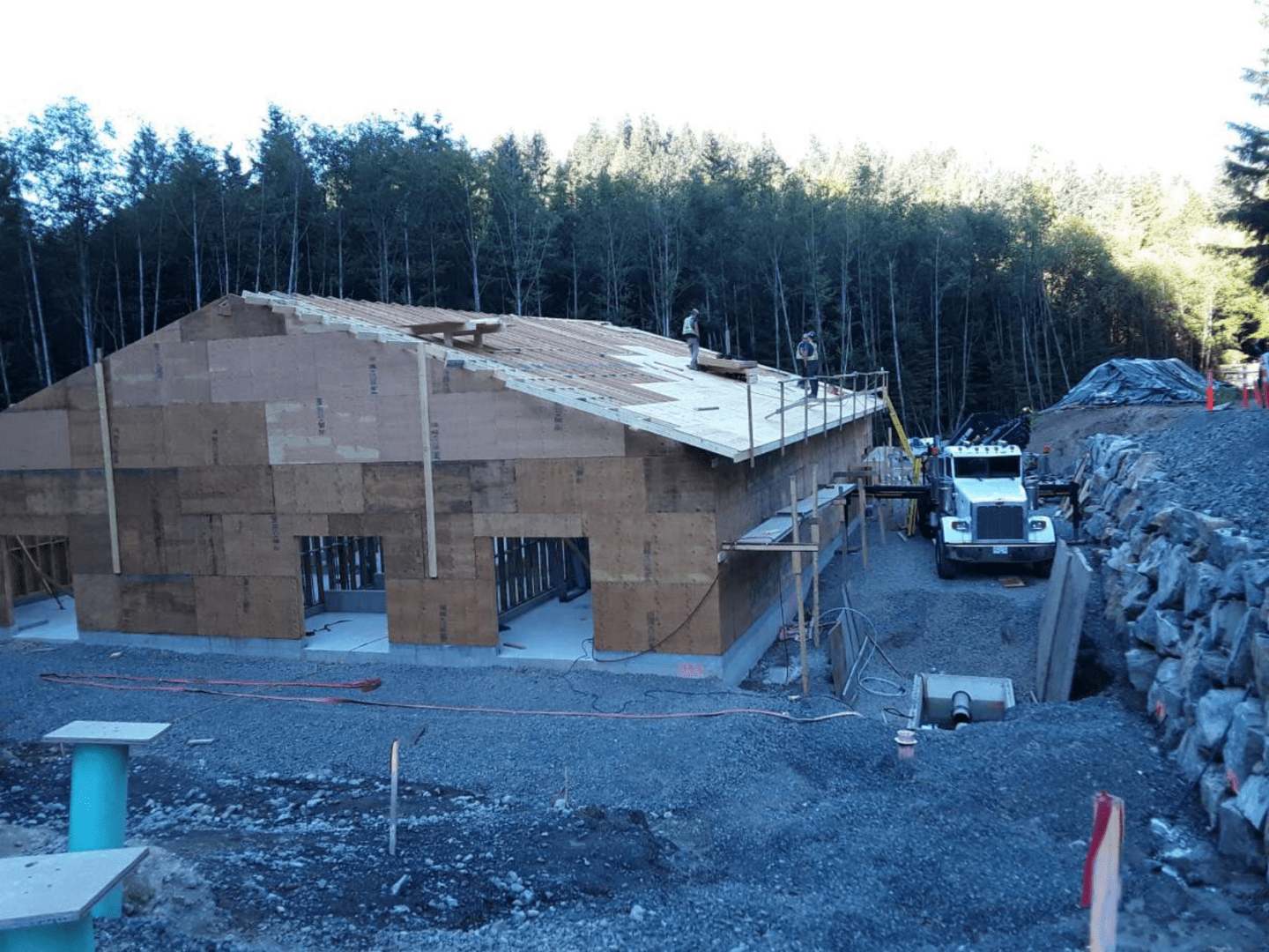 Industra Cove Bay WTP Bowen Island Roof sheeting on WTP