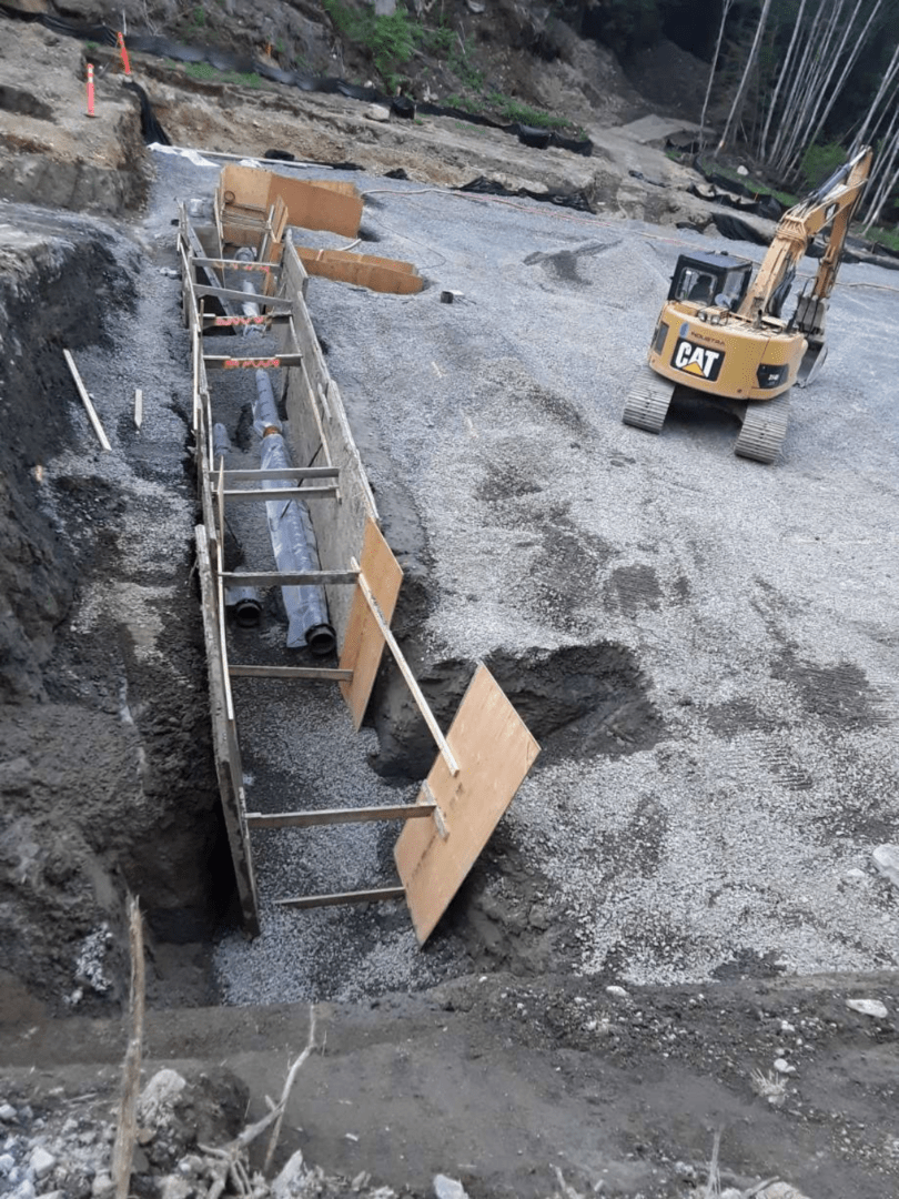Industra Cove Bay WTP Bowen Island Piping around plant