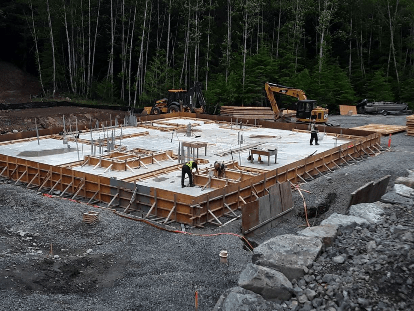 Industra Cove Bay WTP Bowen Island Form work on WTP