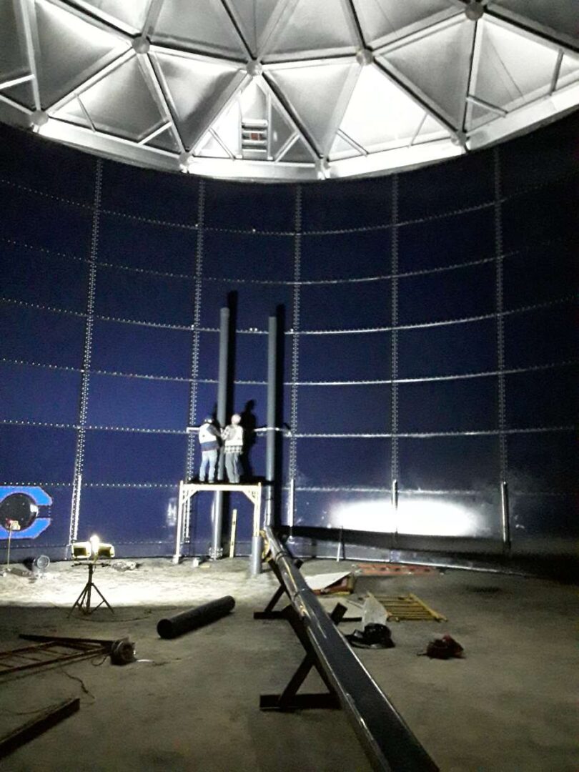 Industra Cover Bay WTP Inside reservoir