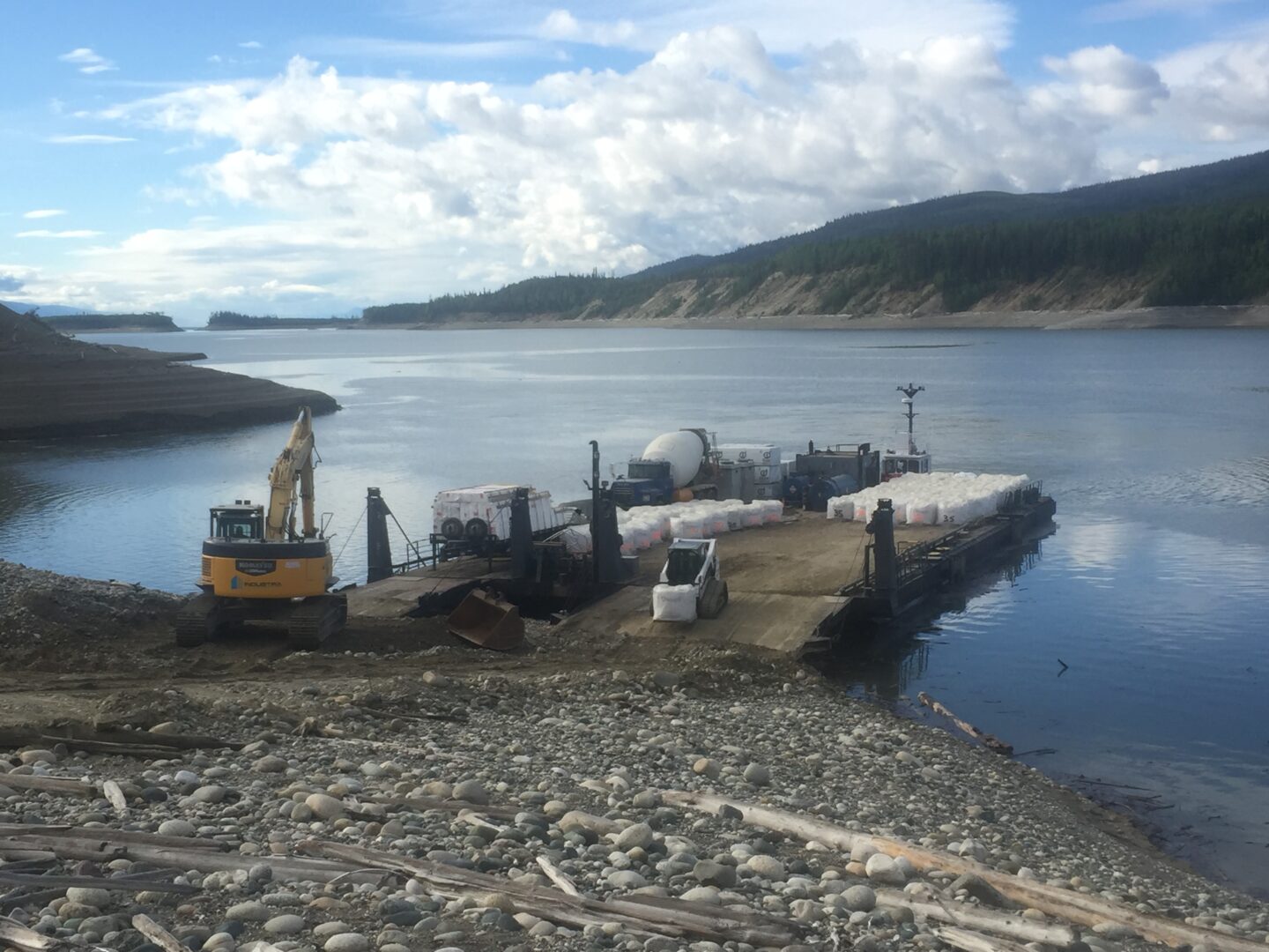 Industra Kwadacha Barge on Finlay River. BC