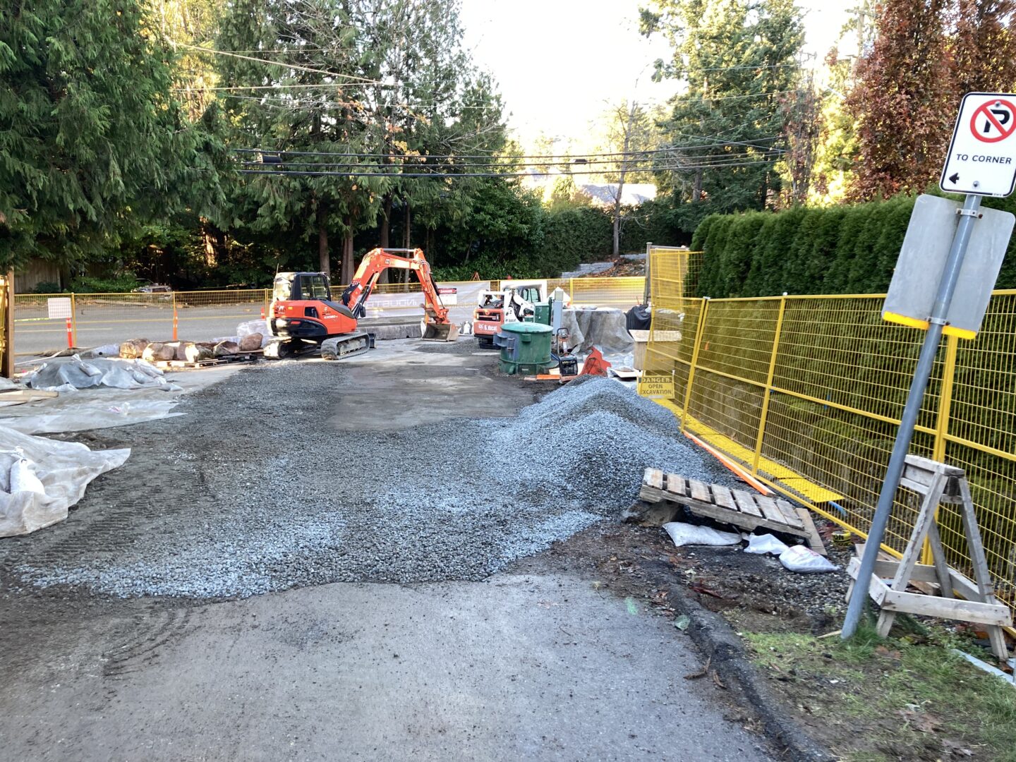 Construction work site.
