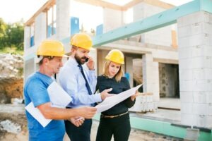civil engineer with workers