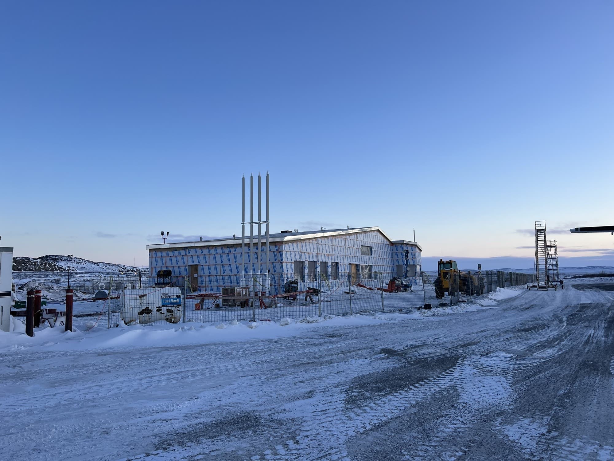 remote arctic construction site