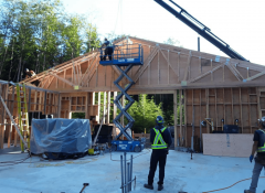 Industra Cove Bay WTP Bowen Island Roof trusses work
