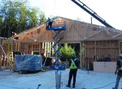 Industra - Cove Bay WTP - Bowen Island - Roof trusses work